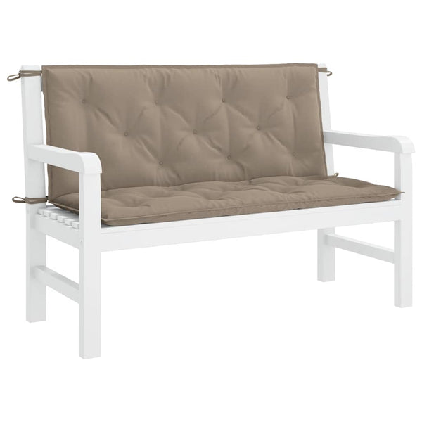 Gartenbank-Auflage Taupe 120x(50+50)x7 cm Oxford-Gewebe