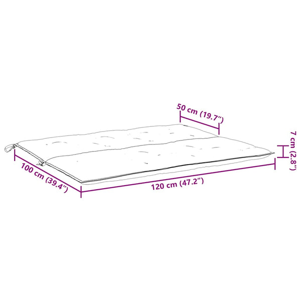 Gartenbank-Auflage Taupe 120x(50+50)x7 cm Oxford-Gewebe