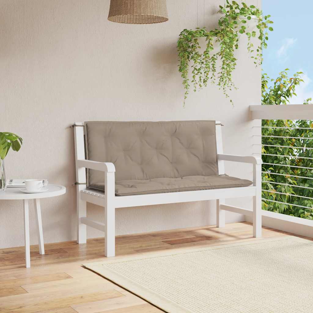 Gartenbank-Auflage Taupe 120x(50+50)x7 cm Oxford-Gewebe