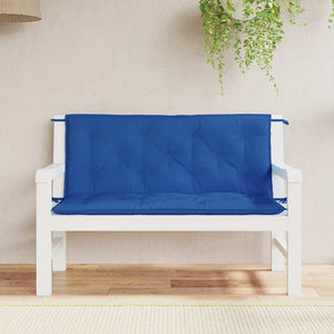 vidaXL Coussin de banc de jardin bleu 120x(50+50)x7 cm tissu Oxford