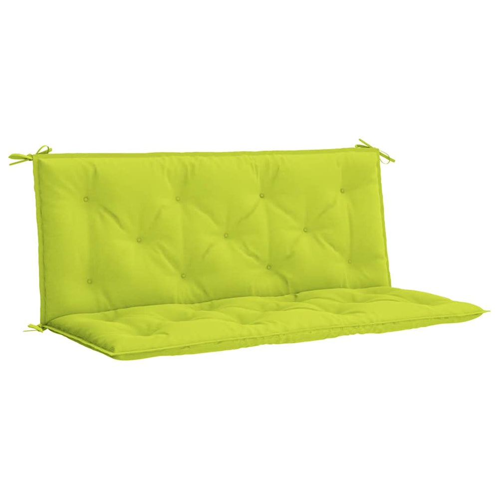 vidaXL Coussin de banc de jardin Vert clair 120x(50+50)x7 cm Tissu Oxford