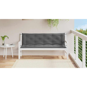 Gartenbank-Auflage Anthrazit 150x(50+50)x7 cm Oxford-Gewebe