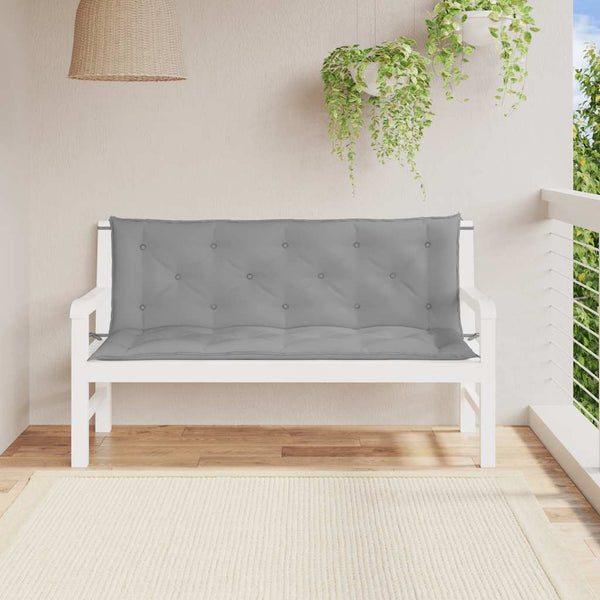 Gartenbank-Auflage Grau 150x(50+50)x7 cm Oxford-Gewebe