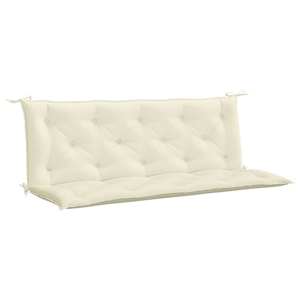 vidaXL Coussin de banc de jardin Crème 150x(50+50)x7 cm Tissu Oxford