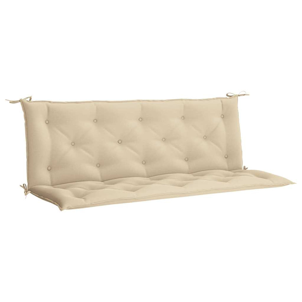vidaXL Coussin de banc de jardin beige 150x(50+50)x7 cm tissu Oxford