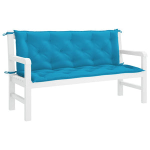 Gartenbank-Auflage Hellblau 150x(50+50)x7 cm Oxford-Gewebe