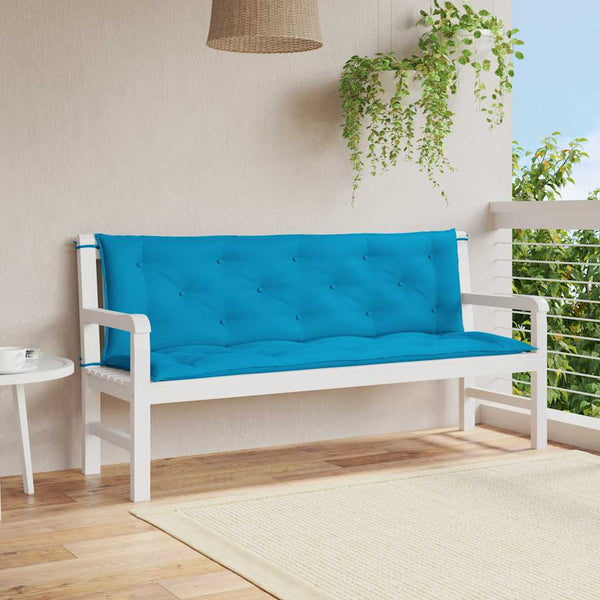 Gartenbank-Auflage Hellblau 150x(50+50)x7 cm Oxford-Gewebe
