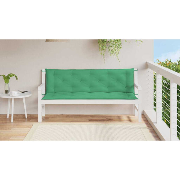 Gartenbank-Auflage Grün 150x(50+50)x7 cm Oxford-Gewebe