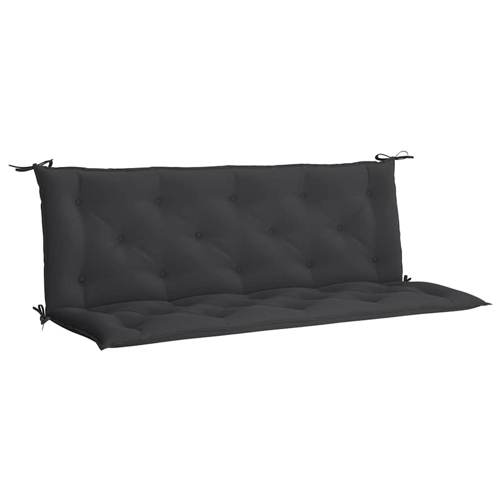 vidaXL Coussin de banc de jardin noir 150x(50+50)x7 cm en tissu Oxford