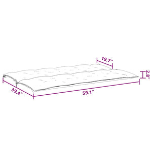 Gartenbank-Auflage Schwarz 150x(50+50)x7 cm Oxford-Gewebe