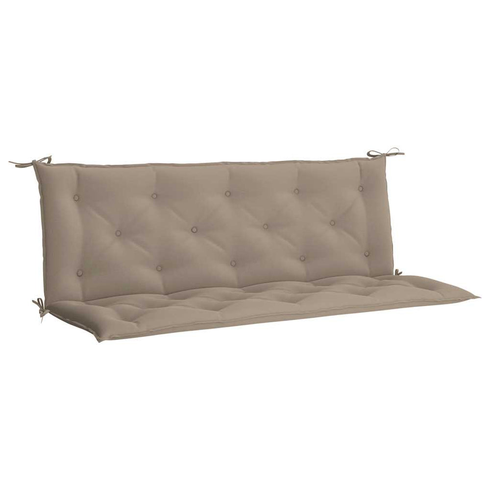 vidaXL Coussin pour banc de jardin Taupe 150x(50+50)x7 cm Tissu Oxford