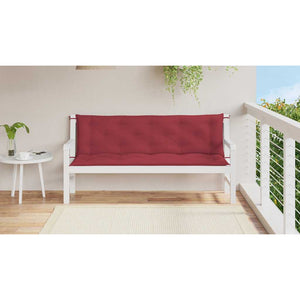 Gartenbank-Auflage Weinrot 150x(50+50)x7 cm Oxford-Gewebe