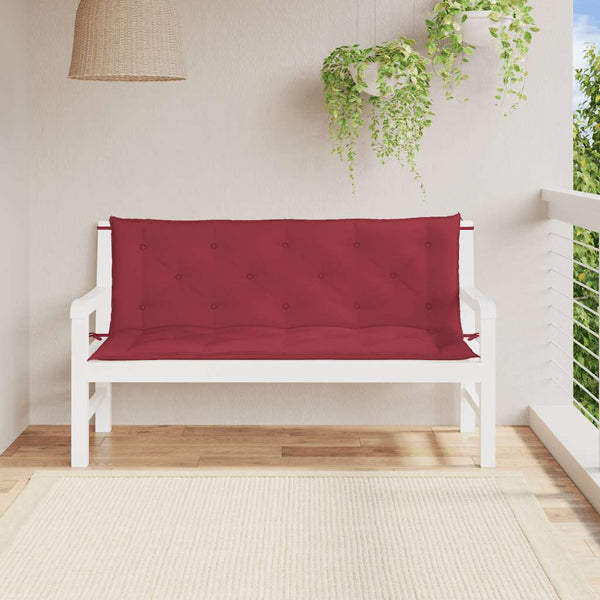 Gartenbank-Auflage Weinrot 150x(50+50)x7 cm Oxford-Gewebe