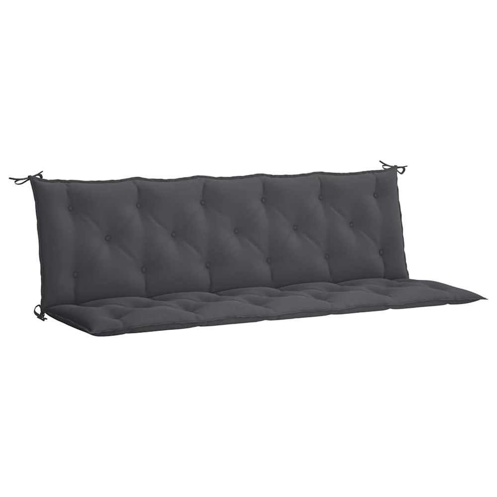 vidaXL Coussin de banc de jardin anthracite 180x(50+50)x7 cm tissu Oxford