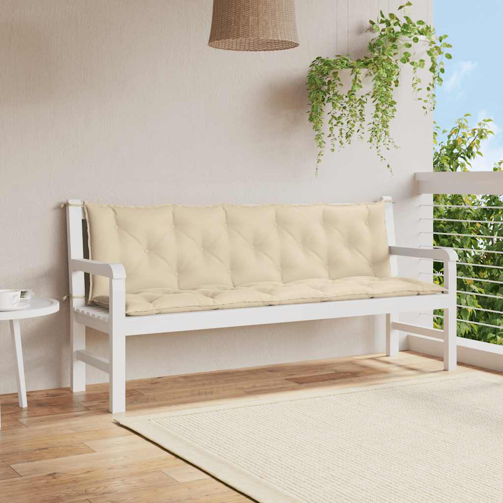 Gartenbank-Auflage Beige 180x(50+50)x7 cm Oxford-Gewebe