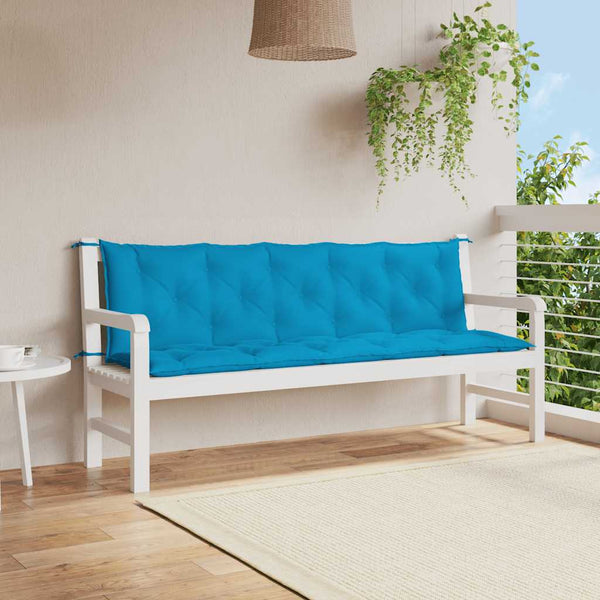 Gartenbank-Auflage Hellblau 180x(50+50)x7 cm Oxford-Gewebe