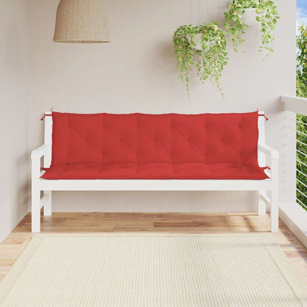 Gartenbank-Auflage Rot 180x(50+50)x7 cm Oxford-Gewebe