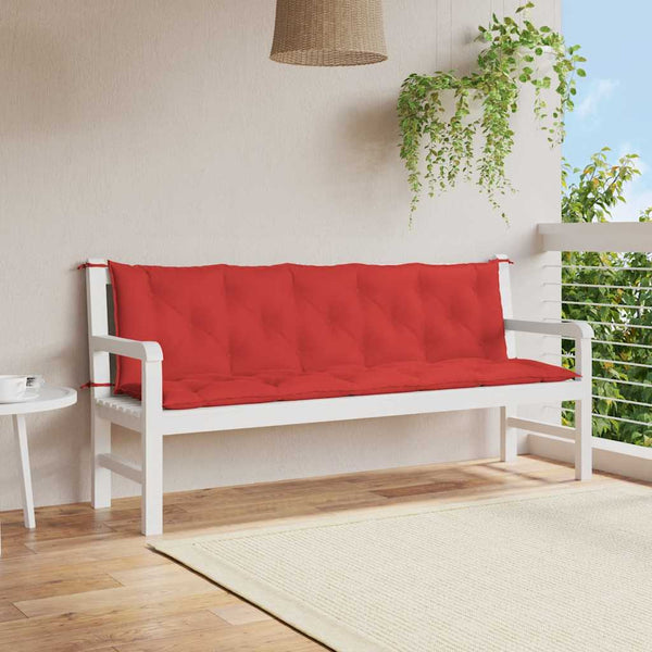 Gartenbank-Auflage Rot 180x(50+50)x7 cm Oxford-Gewebe