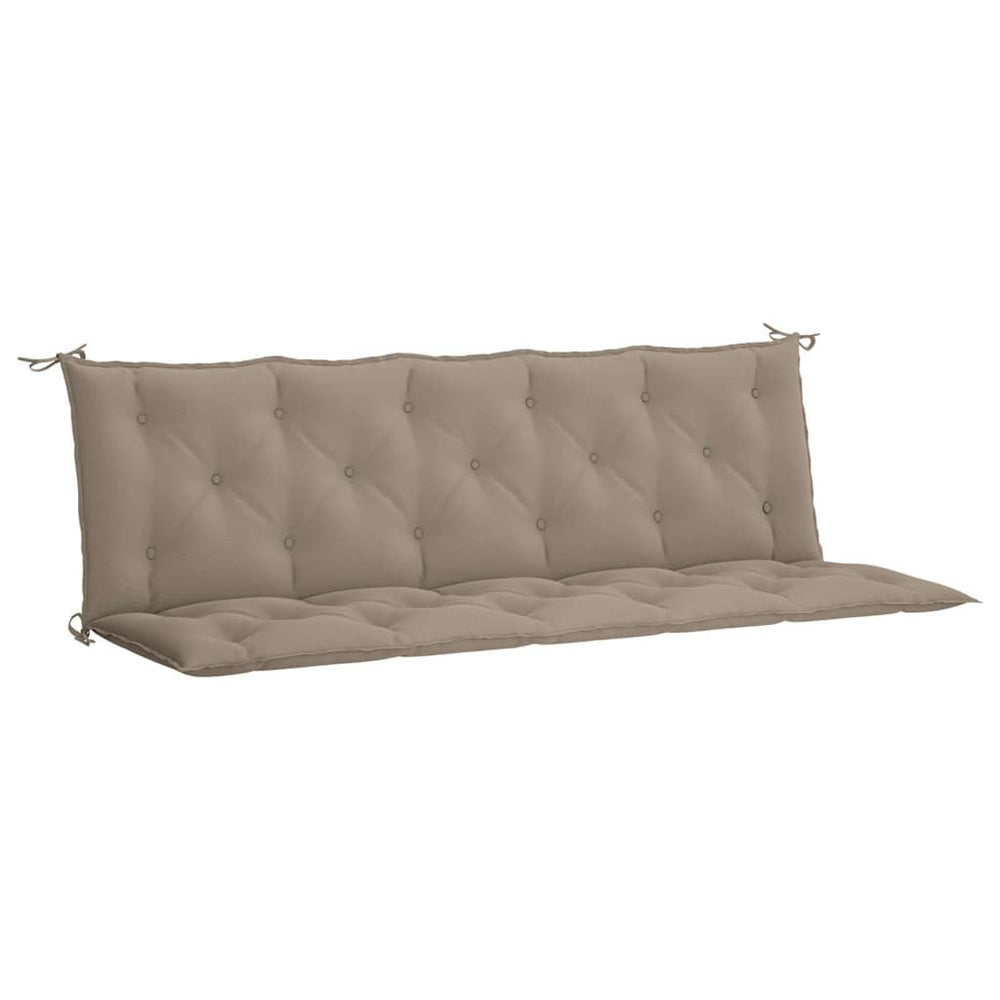 vidaXL Coussin pour banc de jardin Taupe 180x(50+50)x7 cm Tissu Oxford