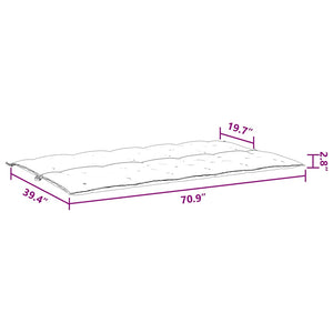 Gartenbank-Auflage Blau 180x(50+50)x7 cm Oxford-Gewebe