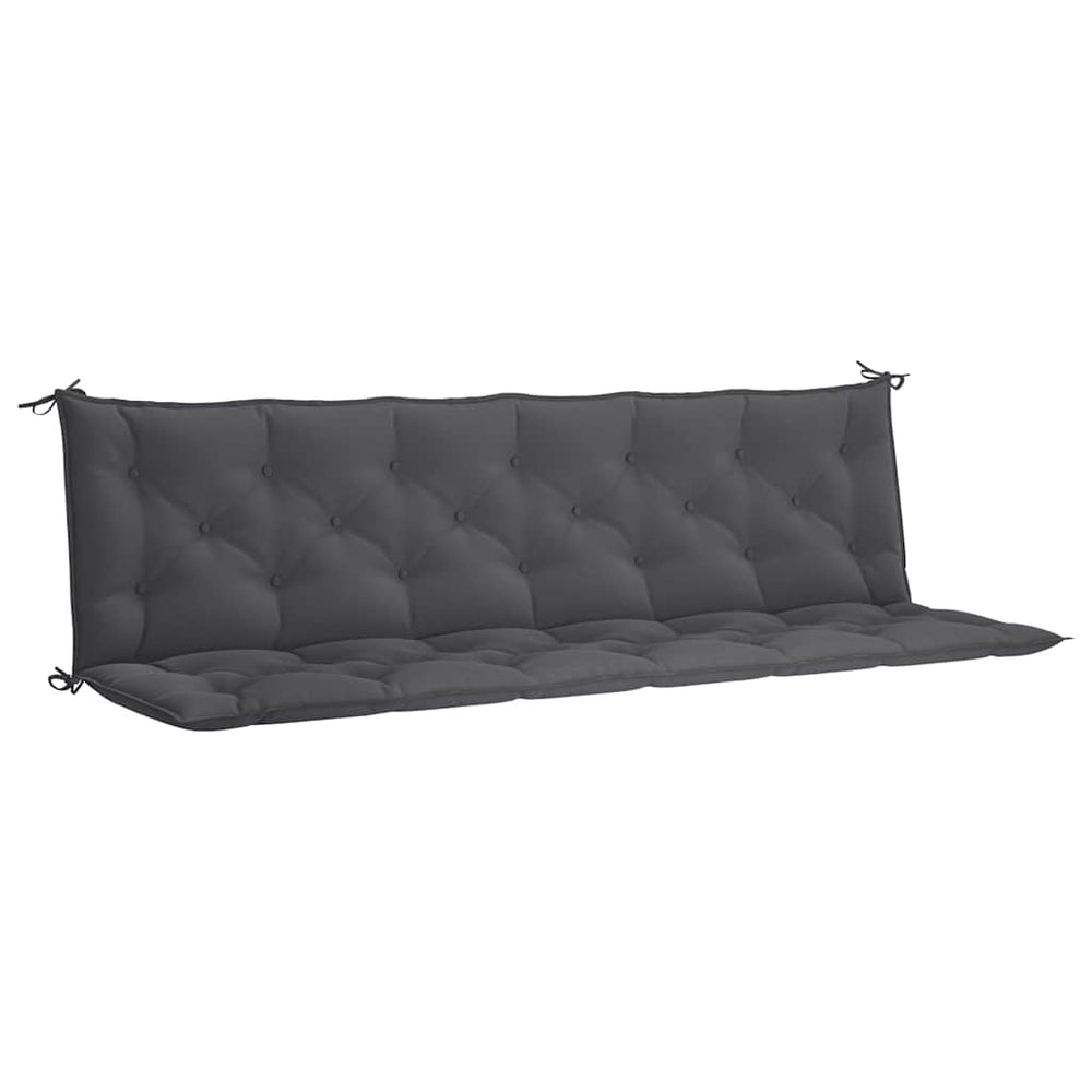 vidaXL Coussin de banc de jardin anthracite 200x(50+50)x7 cm tissu Oxford