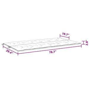Gartenbank-Auflage Anthrazit 200x(50+50)x7 cm Oxford-Gewebe