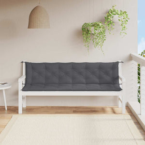 Gartenbank-Auflage Anthrazit 200x(50+50)x7 cm Oxford-Gewebe