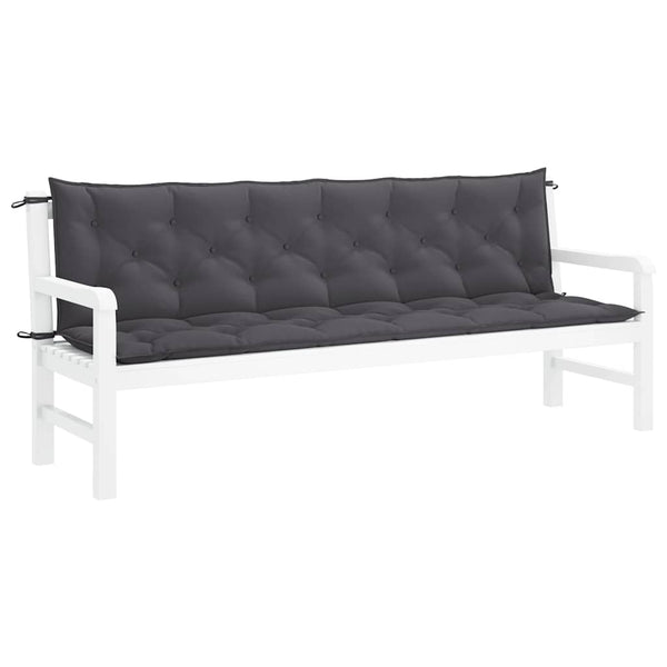 Gartenbank-Auflage Anthrazit 200x(50+50)x7 cm Oxford-Gewebe