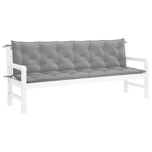 Gartenbank-Auflage Grau 200x(50+50)x7 cm Oxford-Gewebe