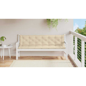 Gartenbank-Auflage Beige 200x(50+50)x7 cm Oxford-Gewebe