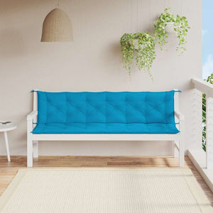 Gartenbank-Auflage Hellblau 200x(50+50)x7 cm Oxford-Gewebe