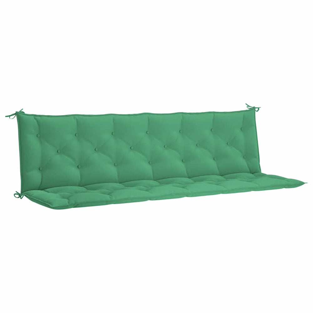 vidaXL Coussin de banc de jardin vert 200x(50+50)x7 cm en tissu Oxford