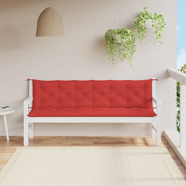 Gartenbank-Auflage Rot 200x(50+50)x7 cm Oxford-Gewebe