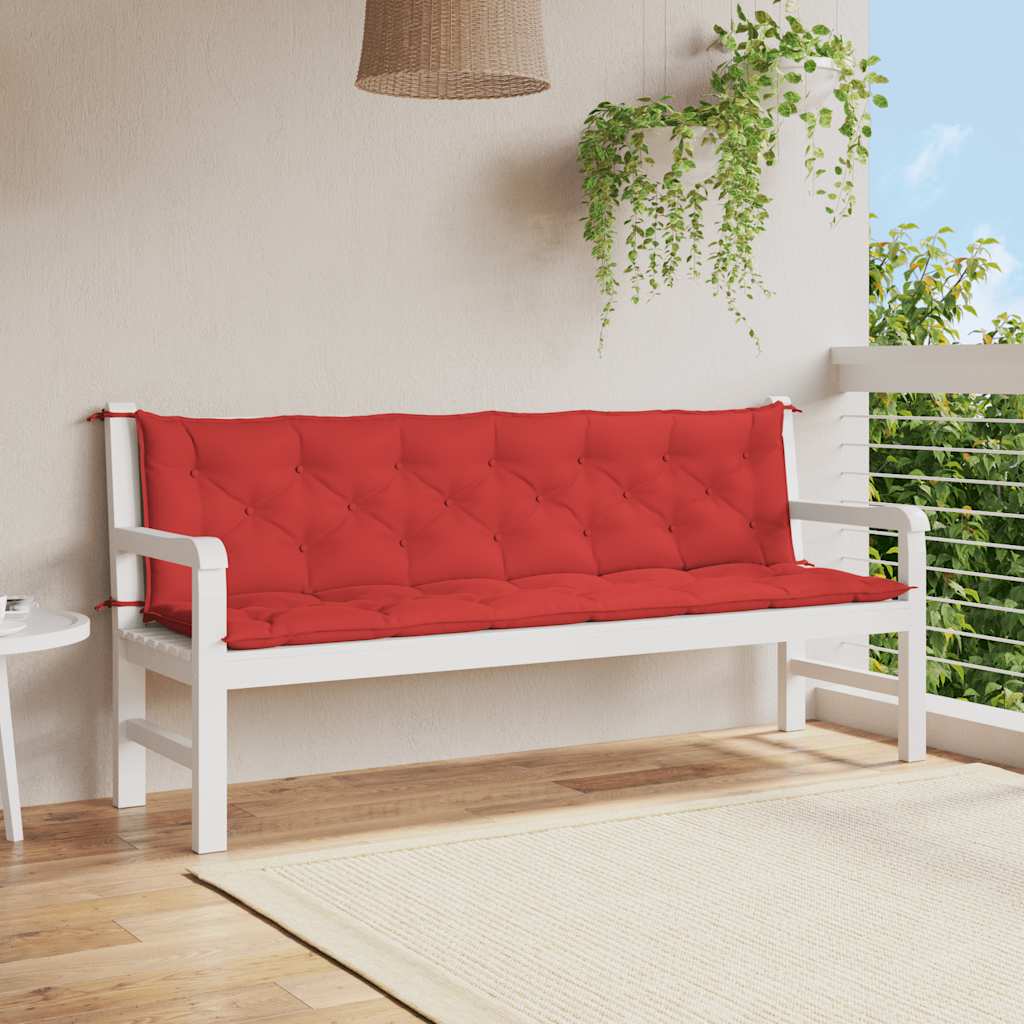 Gartenbank-Auflage Rot 200x(50+50)x7 cm Oxford-Gewebe