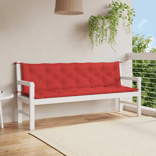 Gartenbank-Auflage Rot 200x(50+50)x7 cm Oxford-Gewebe