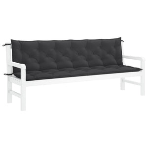Gartenbank-Auflage Schwarz 200x(50+50)x7 cm Oxford-Gewebe