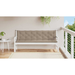 vidaXL Coussin de banc de jardin taupe 200x(50+50)x7 cm tissu Oxford