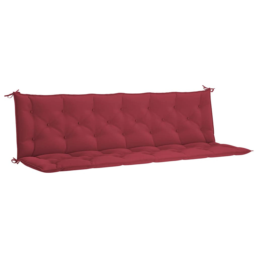vidaXL Coussin de banc de jardin bordeaux 200x(50+50)x7 cm tissu Oxford