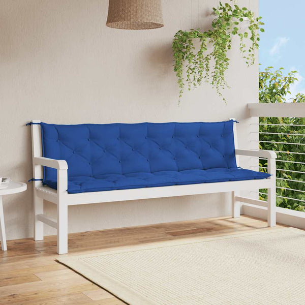 Gartenbank-Auflage Blau 200x(50+50)x7 cm Oxford-Gewebe