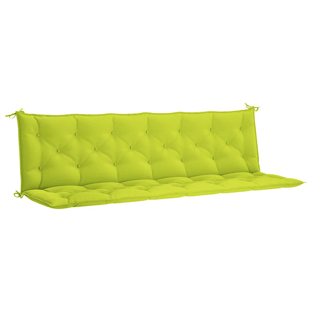 vidaXL Coussin de banc de jardin vert clair 200x(50+50)x7 cm en tissu Oxford
