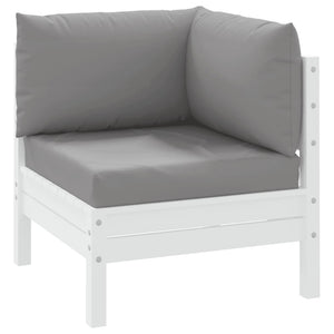Palettenkissen 3-tlg. Grau Oxford-Gewebe