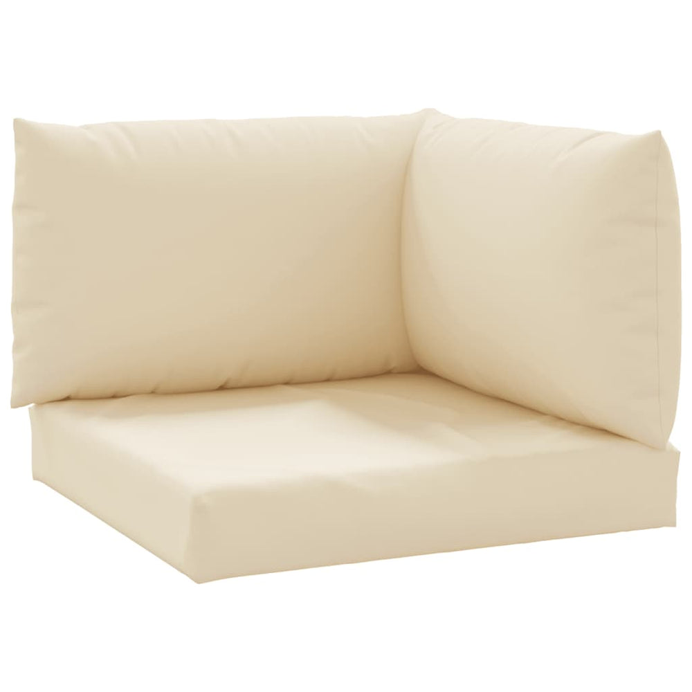 vidaXL Coussins de palette 3 pcs Beige Tissu Oxford