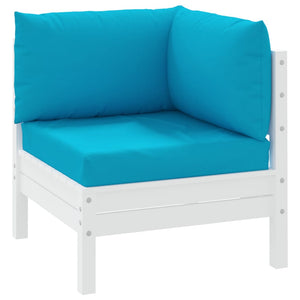 Palettenkissen 3-tlg. Hellblau Oxford-Gewebe