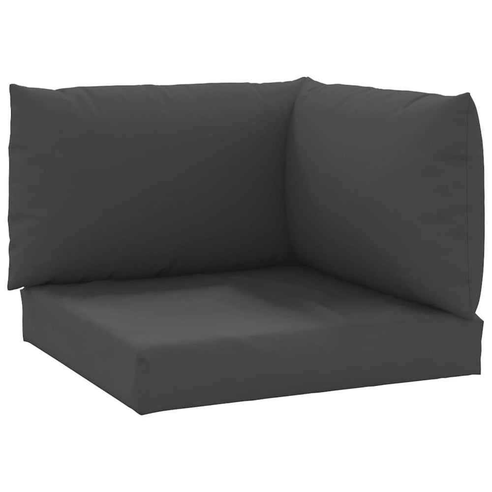 vidaXL Coussins de palette 3 pcs Noir Tissu Oxford