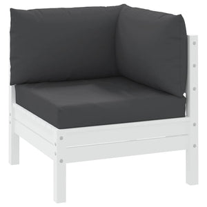 Palettenkissen 3-tlg. Schwarz Oxford-Gewebe
