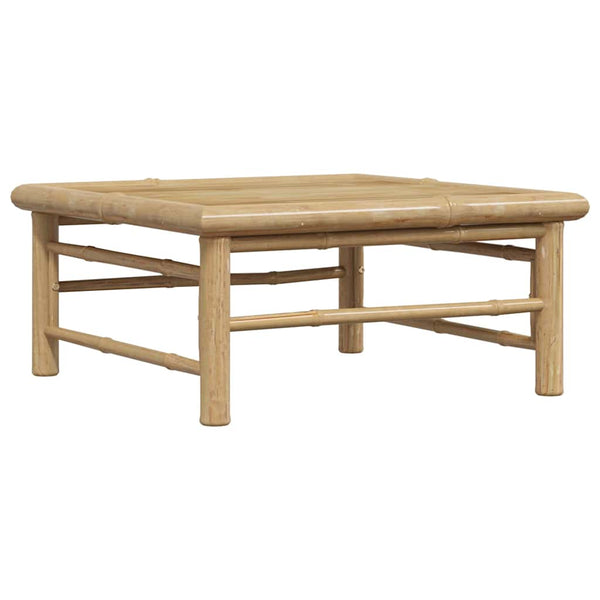 2-tlg. Garten-Lounge-Set mit Kissen Cremeweiß Bambus