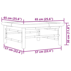 Gartentisch 65x65x30 cm Bambus