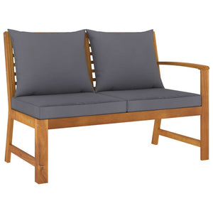 vidaXL Ensemble de salon de jardin 4 pcs avec coussins Bois d'acacia massif