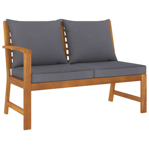 vidaXL Salon de jardin 5 pièces avec coussins Bois d'acacia massif