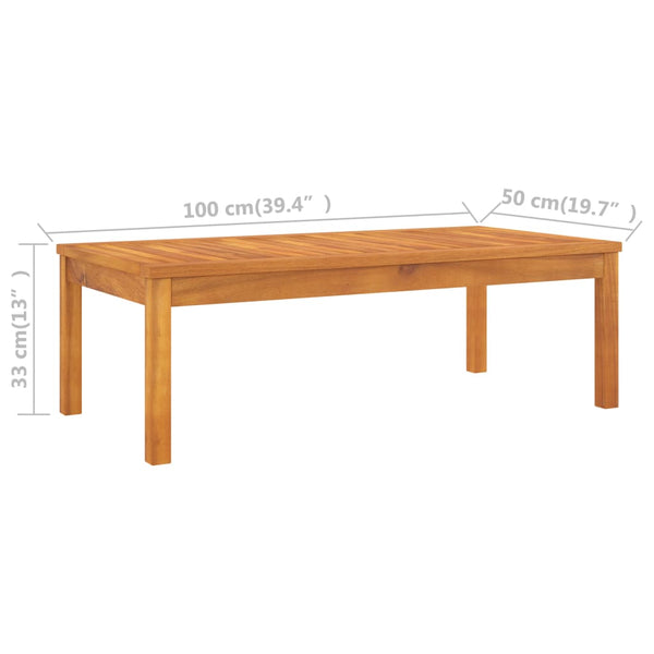 vidaXL Salon de jardin 5 pièces avec coussins Bois d'acacia massif